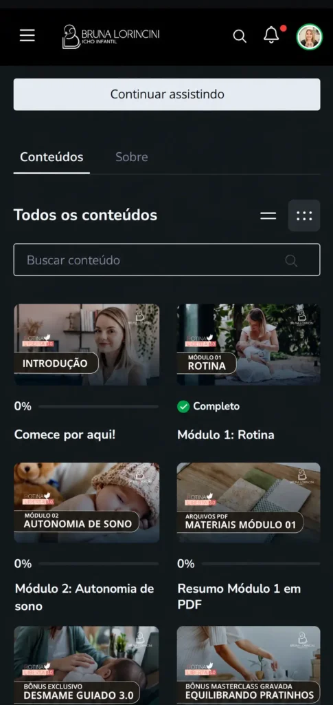 Rotina Liberta na plataforma pelo celular